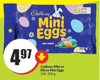 FreshCo Cadbury Mini or Micro Mini Eggs 190-200g offer