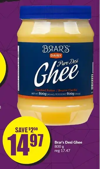 FreshCo Brar's Desi Ghee 800g offer