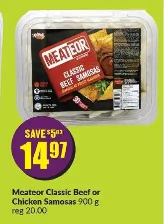FreshCo Meateor Classic Beef or Chicken Samosas 900g offer
