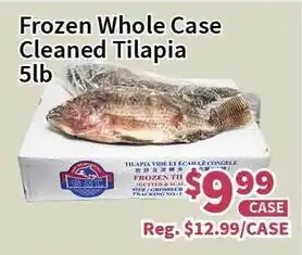 Blue Sky Supermarket Frozen Whole Case Cleaned Tilapia 5lb offer