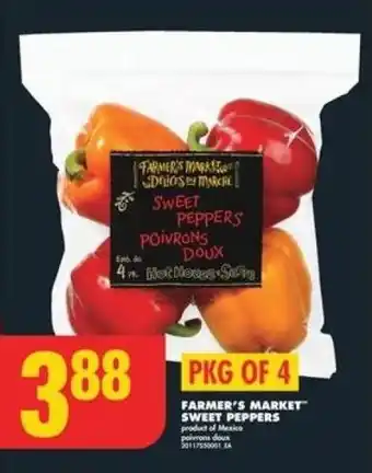 No Frills FARMER'S MARKET SWEET PEPPERS offer