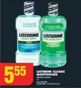 No Frills LISTERINE CLASSIC MOUTHWASH offer