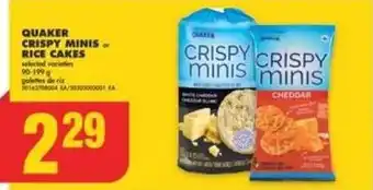 No Frills QUAKER CRISPY MINIS RICE CAKES offer