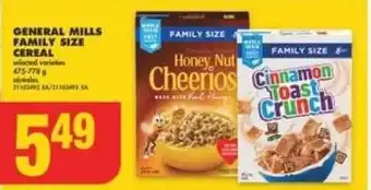 No Frills GENERAL MILLS FAMILY SIZE CEREAL offer