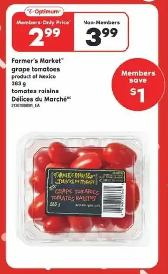 Valu-mart Farmer's Market Grape Tomatoes offer