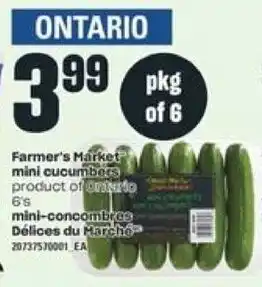 Valu-mart Farmer's Market Mini Cucumbers 6's offer