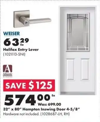 Kent 32" x 80" Hampton Inswing Door 4-5/8" offer