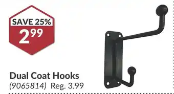 Princess Auto Dual Coat Hooks offer