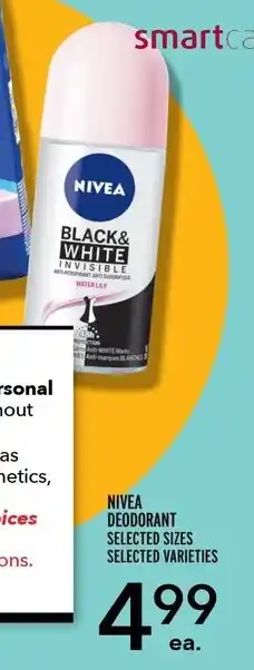 Metro NIVEA DEODORANT SELECTED SIZES SELECTED VARIETIES offer