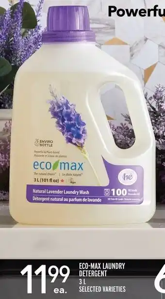 Metro ECO-MAX LAUNDRY DETERGENT 3L SELECTED VARIETIES offer