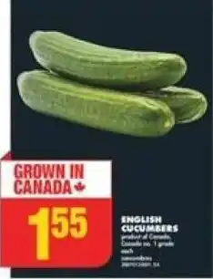 No Frills ENGLISH CUCUMBERS offer