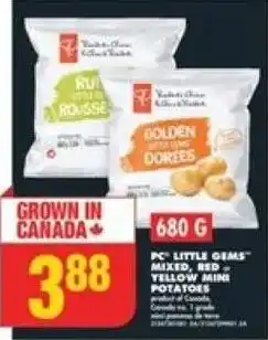 No Frills PC LITTLE GEMS MIXED, RED OR YELLOW MINI POTATOES offer