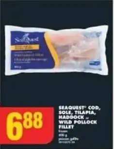 No Frills SEAQUEST COD, SOLE, TILAPIA, HADDOCK OR WILD POLLOCK FILLET offer