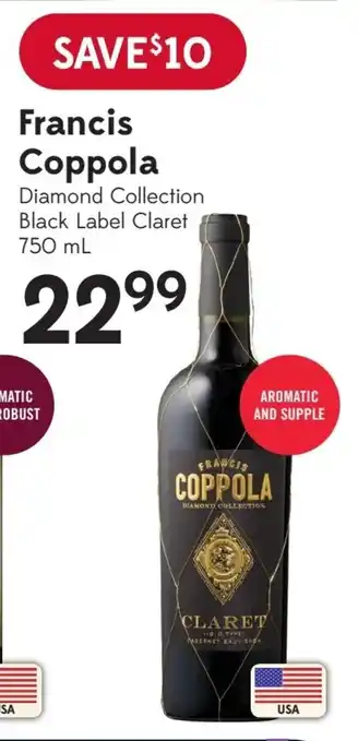 Sobeys Francis Coppola Diamond Collection Black Label Claret 750mL offer