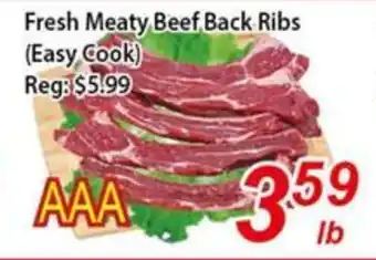 Seasons Foodmart Fresh Meaty Beef Back Ribs (Easy Cook) offer