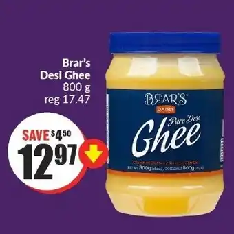 FreshCo Brar's Desi Ghee 800g offer