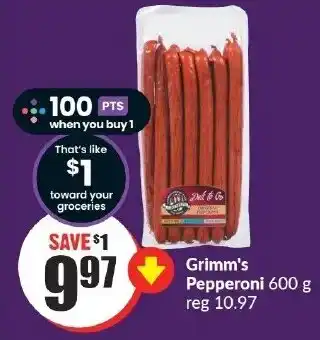 FreshCo Grimm's Pepperoni 600 g offer