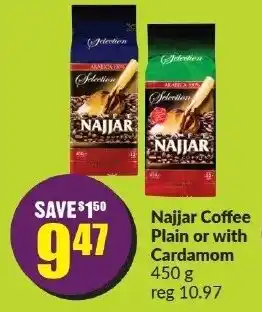 FreshCo Najjar Coffee Plain or with Cardamom 450g offer