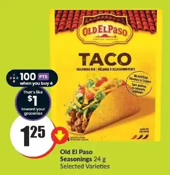 FreshCo Old El Paso Seasonings 24 g offer