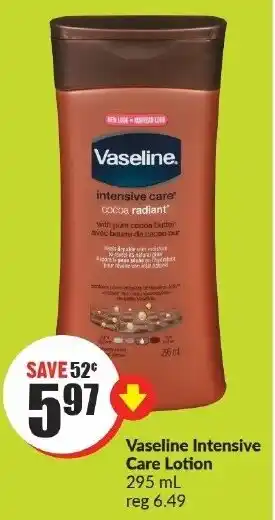 FreshCo Vaseline Intensive Care Lotion offer