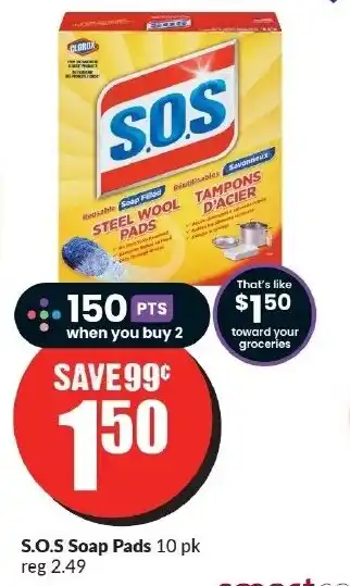 FreshCo S.O.S Soap Pads 10 pk offer