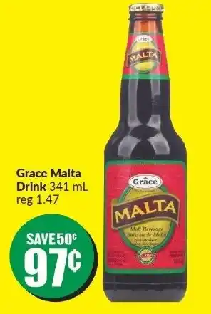 FreshCo Grace Malta Drink 341 mL offer