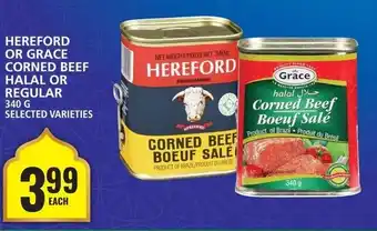 Food Basics HEREFORD OR GRACE CORNED BEEF HALAL OR REGULAR offer