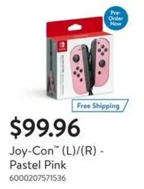 Walmart Joy-Con (L)/(R) - Pastel Pink offer