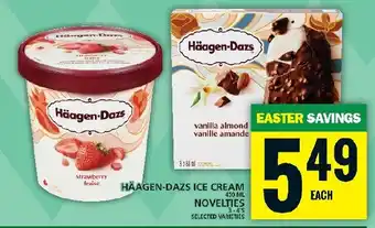 Food Basics HÄAGEN-DAZS ICE CREAM NOVELTIES offer