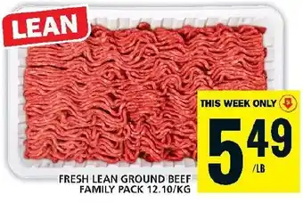 Food Basics FRESH LEAN GROUND BEEF FAMILY PACK 12.10/KG offer