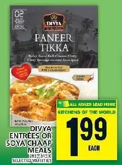 Food Basics DIVYA ENTRÉES OR SOYA CHAAP MEALS offer