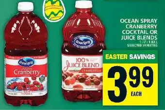 Food Basics OCEAN SPRAY CRANBERRY COCKTAIL OR JUICE BLENDS offer