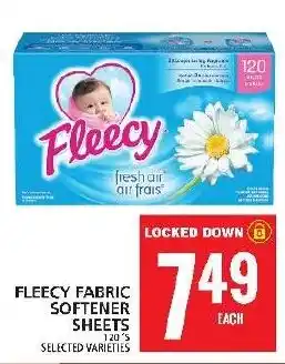 Food Basics FLEECY FABRIC SOFTENER SHEETS offer