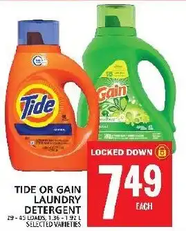 Food Basics TIDE OR GAIN LAUNDRY DETERGENT offer