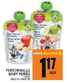Food Basics PERSONNELLE BABY PURÉE offer