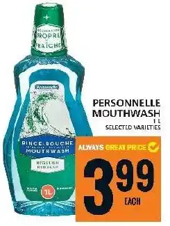 Food Basics PERSONNELLE MOUTHWASH offer