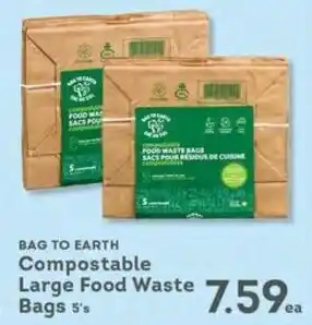 Market Place IGA BAG TO EARTH Compostable Large Food Waste Bags offer