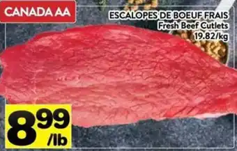 Supermarché PA Fresh Beef Cutlets offer