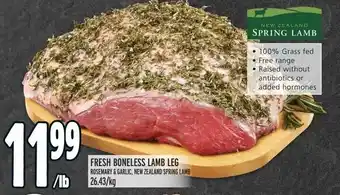 Metro FRESH BONELESS LAMB LEG offer