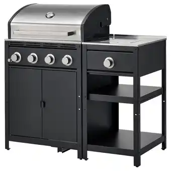 IKEA GrillskÄr Gas grill with side burner, stainless steel/outdoor, 47 1/4x24 offer