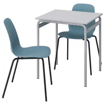 IKEA GrÅsala / lidÅs Table and 2 chairs, gray/blue black, 26 3/8 offer