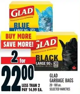 Metro GLAD GARBAGE BAGS offer