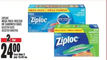 Metro ZIPLOC MEGA PACK FREEZER OR SANDWICH BAGS offer