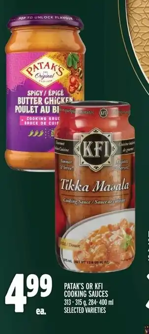 Metro PATAK'S OR KFI COOKING SAUCES offer