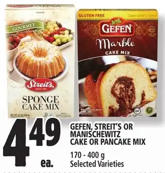 Metro GEFEN, STREIT'S OR MANISCHEWITZ CAKE OR PANCAKE MIX offer