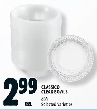 Metro CLASSICO CLEAR BOWLS offer