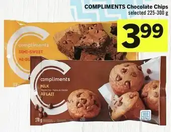 IGA COMPLIMENTS Chocolate Chips selected 225-300 g offer