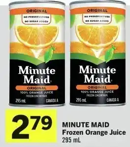 IGA MINUTE MAID Frozen Orange Juice 295 mL offer