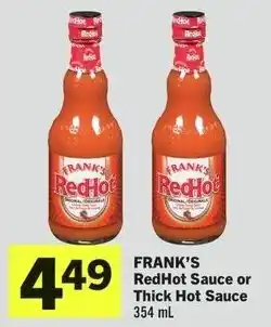 IGA FRANK'S RedHot Sauce or Thick Hot Sauce 354 mL offer