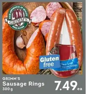 IGA GRIMM'S Sausage Rings offer